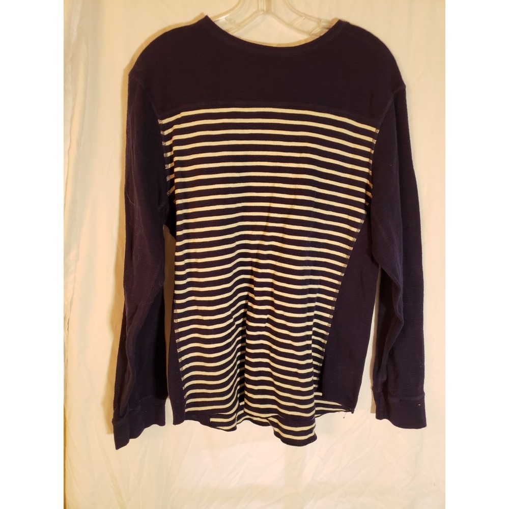 Women's Murano Slim Fit Blue And White Stripes Top Size L